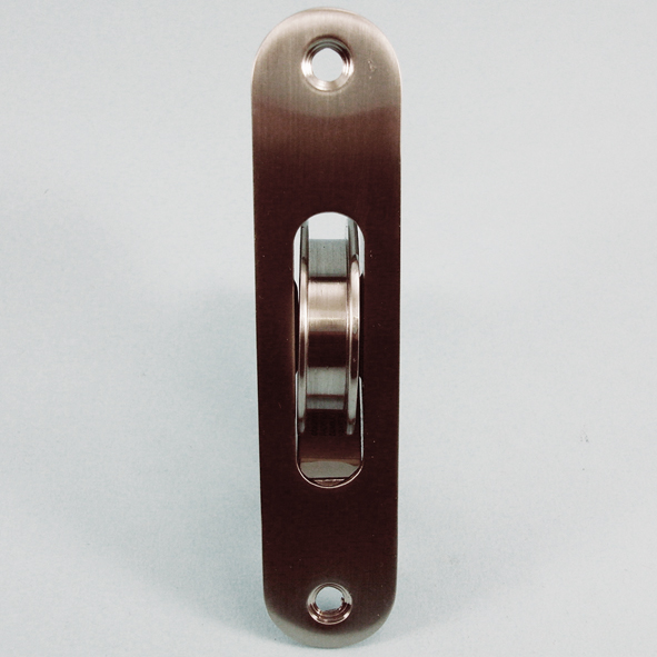 THD190/SNP • Satin Nickel • Radiused • Sash Pulley With Steel Body and 44mm [1¾] Brass Pulley